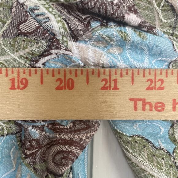 Rebecca Malone Bohemian Large Bohemian Turquoise Sage Brown Jacket Pockets EUC - Picture 9 of 16